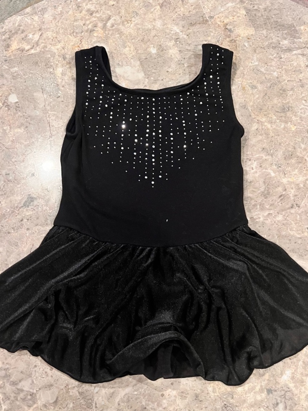 More Than Magic Black Sparkle Dance Skater Dress